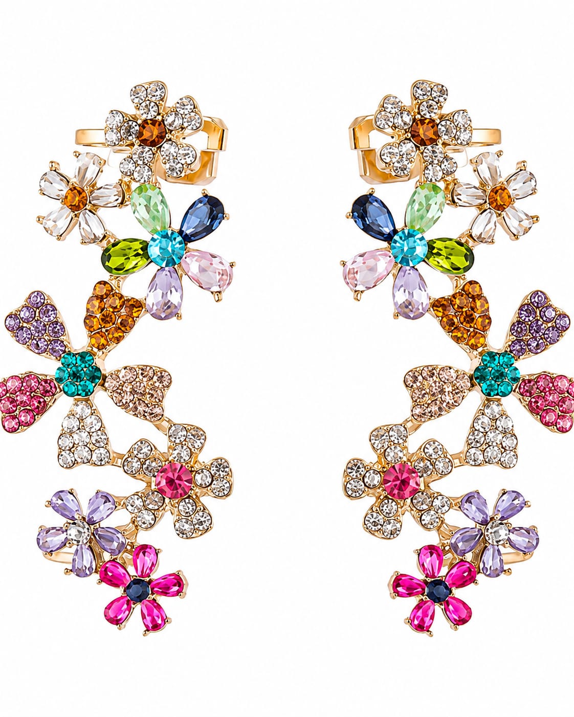 Crystal Garden Bloom Ear Cuff