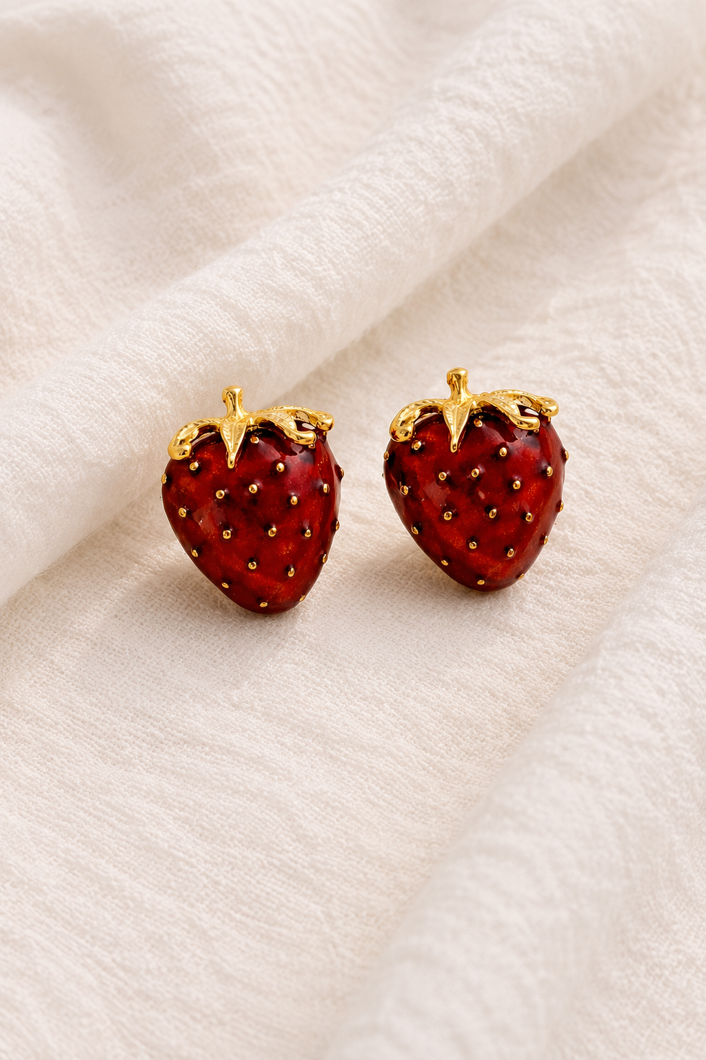 Ruby Berry Stud Earrings