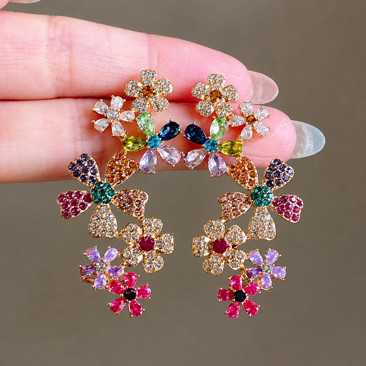 Crystal Garden Bloom Ear Cuff