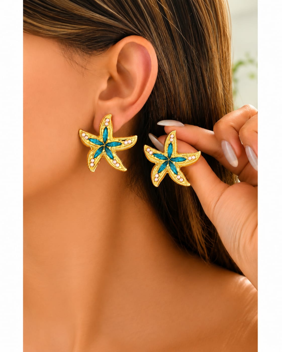 Ocean Muse Starfish Statement Earrings