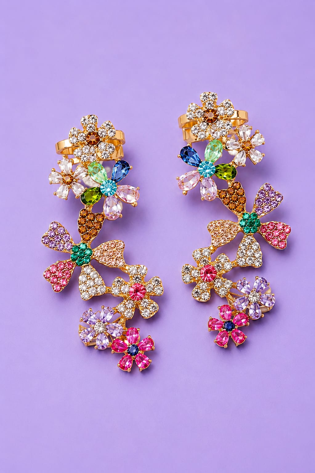 Crystal Garden Bloom Ear Cuff