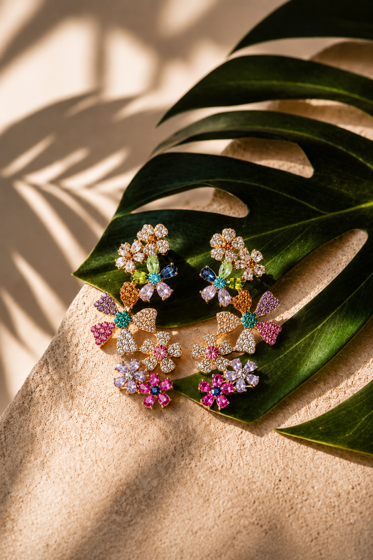 Crystal Garden Bloom Ear Cuff